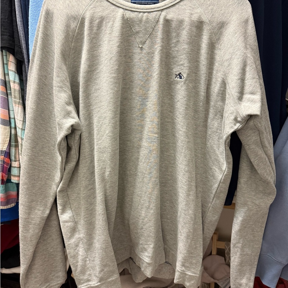 Gray Crewneck Sweatshirt with Logo